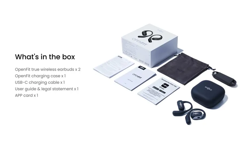 Shokz OpenFit True Wireless Sports Earbuds - Black-2